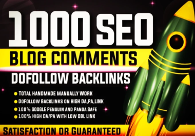 I will Create 1000 Dofollow High quality Blog Comments Seo BacKlinks