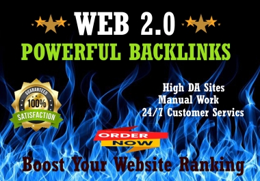 I will Provide 40 Good Domain Authority Web2.0 Backlinks for Your websites ranking