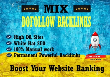 I Will Provide Powerful 160 Mix Backlinks White Hat SEO for Boost Your Website ranking