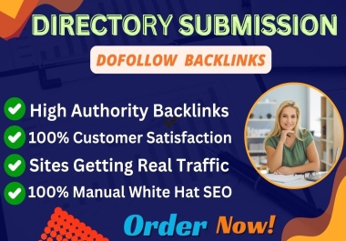 Provide 100 Directory submission High Authority Backlinks for Website Rank