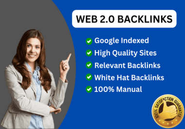 I will do 100 web 2.0 backlinks through hq site for google top ranking