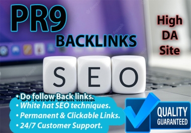 100 High quality PR9 backlinks rank your website
