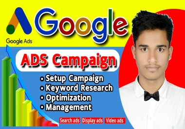 I will setup and manage your google ads adwords PPC campaign for Sales,  Leads