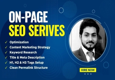 I will Provide Qualitative On-page SEO Services for Any kind of Website