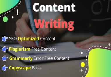 2000 words Premium Article writing,  Content Writing,  well-written for your website or blog