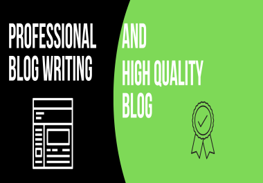 I will write a high quality blog