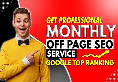 Complete monthly SEO service,  on and off-page SEO for google ranking
