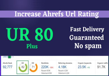 Increase ahrefs Url rating 80 plus