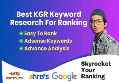 Best KGR Keyword Research For Amazon Affiliate, Adsense and More.