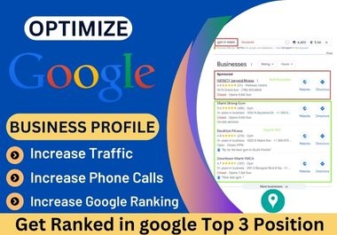 I will create or optimize google business profile GMB ranking for local SEO listing