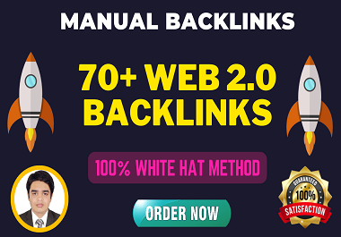 Create 70 HQ web 2.0 dofollow SEO contextual backlinks for your website