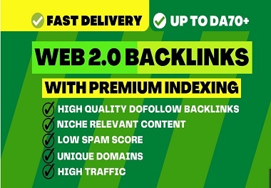 I will build 50 high authority dofollow web2.0 backlink with seo link building