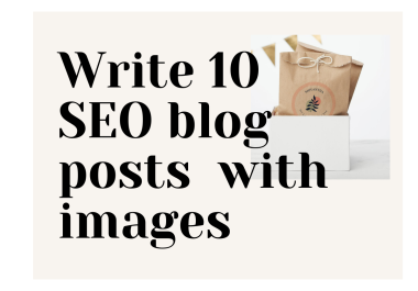 Write 10 SEO blog posts with images