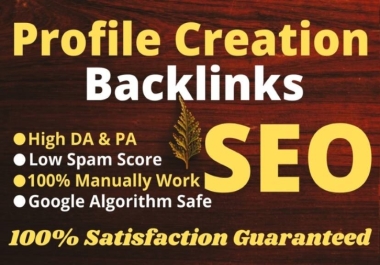 I Will provide 50 Hq social media profile creation seo backlinks