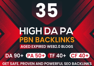 35 PBN On High DR and high quality Homepage Backlinks
