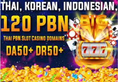 GET 120 Casino PBN Indonesian. ID Domains DR 50+ Dofollow Backlinks