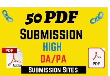 I will manually pdf or article submission do follow backlinks 50 sites