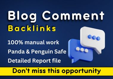 I will do 80 dofollow blog comment SEO backlinks on Instant approval sites