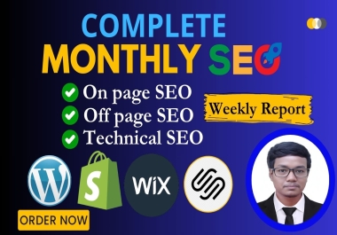 I will do complete monthly SEO service for Google rankings