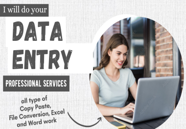 I will do any kind of data entry work in 1 day