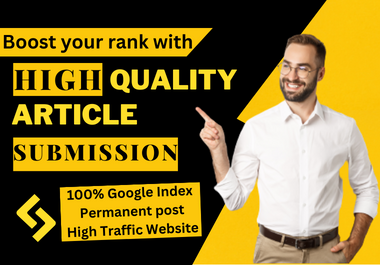 I will write and publish 120 article submission backlink