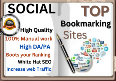 I will Create 80 Social bookmarking SEO backlinks to boost your website ranking
