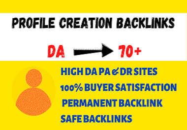 100 Social media profile creation dofollow SEO backlinks for your website ranking