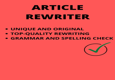 I will do SEO content writing or article rewriting.