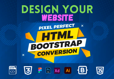 Convert figma to html psd to html xd to html css bootstrap