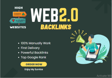 70 High Authority WEB 2.0 Backlinks to your website- Top Ranking With Google
