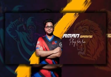 Design an attractive custom gaming youtube banner twitch header facebook cover design an attractive
