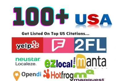 I will do Top 100 USA local SEO citations,  business listings