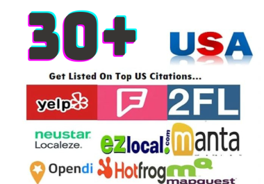 I will do 30 USA local citations,  business listings