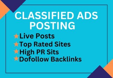 I will do 50 post ads on classified ad posting sites