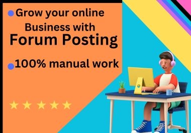 I will do 80 top quality Forum Posting Backlinks on high DA Forum