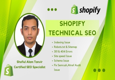 I will do shopify technical SEO and fix indexing issue