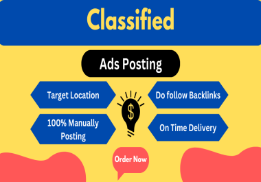 I will do provide classified ads posting top 60 classified sites