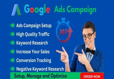 google ads campaign or PPC ads campaign or search ads