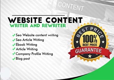 I will write unique on page a SEO optimized article or content writer any topics.