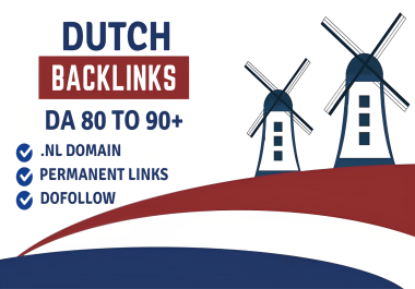 25 Dutch .nl Dofollow Netherlands Backlinks +50 High Authority Dofollow Backlinks