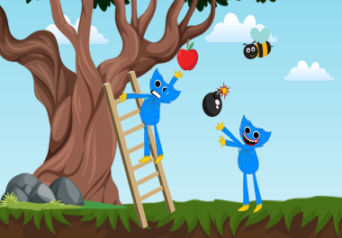 I will create 2d custom character animation