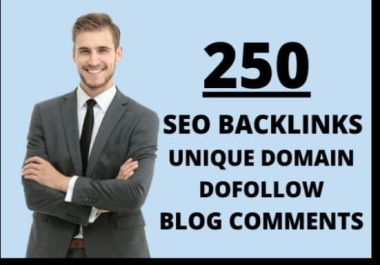 250 unique domains SEO blog comments dofollow backlinks