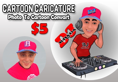I will draw cartoon caricature and mascot logo in your photo