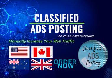 I will create 50 ads posting backlinks on top ads posting site