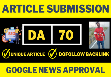 100 Article Submission Backlinks on High Authority Sites