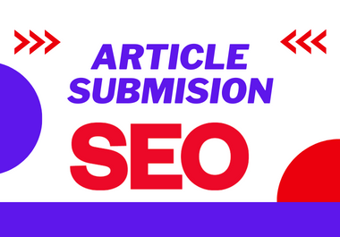 I will do 100 manually article submission backlink on HQ websites