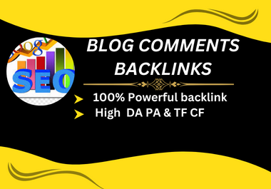 I will do 100 unique do follow blog comments backlinks high quality manually seo service