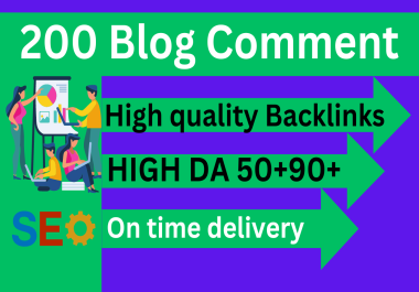 I will 40 create do follow high quality Blog comments backlink setup