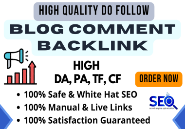 I will post 100 high-quality blog comment backlink or do-follow backlink.