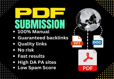 I will do 40 PDF submission backlinks for Off-page SEO in high DA PA sites